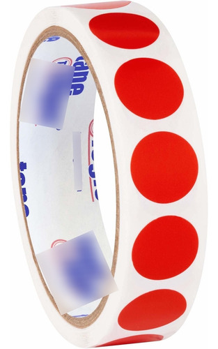 Etiqueta Circular Inventario 3 4 Rojo 500 Rollo