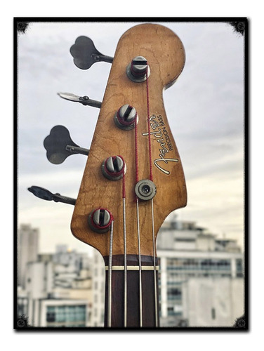 #482 - Cuadro Vintage 21 X 29 Cm / Bajo No Chapa Fender