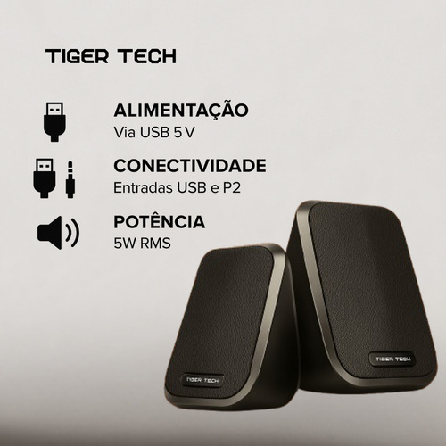 Caixinha De Som Subwoofer Portátil Caixa P/ Pc Usb Notebook Preto