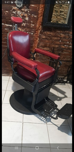 Imagen 1 de 6 de Sillón De Barbero Antiguo Marca Koken Hidráulico