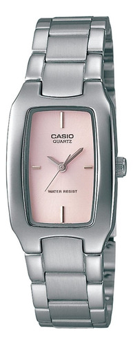 Reloj Casio Ltp1165 Plateado Con Rosa Para Dama