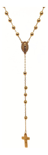 Collar Rosario Completo Oro 18k De 50cm Mujer Hombre Glowing