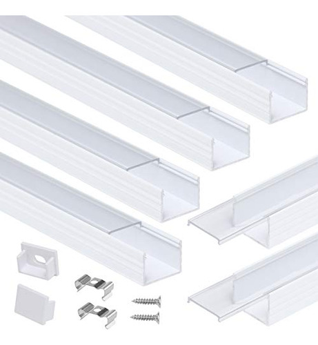 Canal Led Blanco De 6 Paquetes De 3.3 Pies/1 Metro Cubi...