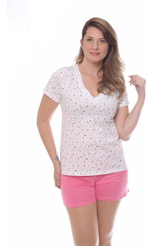 Pijama De Verano Mujer Premium Talles Amplios Y Cómodos 864 