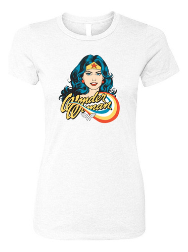 Camiseta Wonder Woman Vintage Femenina White Serie Dama 