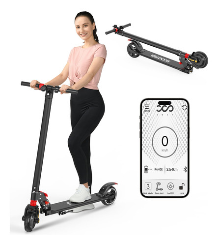 Patinete Electrico, Potencia Maxima De 15 Mph Por Motor De 2