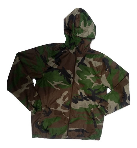 Chaqueta Abierto Con Capota Camuflada Unisex Niños / Adulto