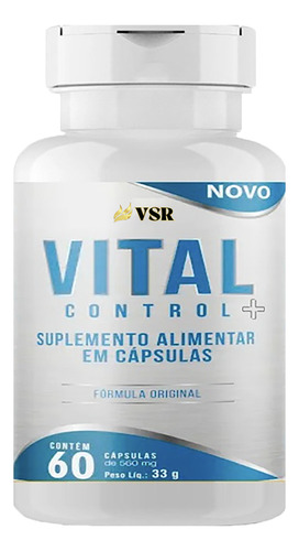 3 Vital Control Original 60 Capsulas Fórmula Inovadora Vital Sem Sabor