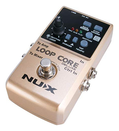 Nux Loop Core Deluxe Pestillo Para Guitarra 8 Horas 24 Bits 