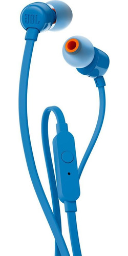 Imagen 1 de 4 de Auriculares Jbl T110 In-ear Pure Bass Microfono Azul