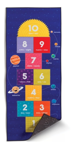 Tapete Kids Betterware Código 22344 Color Azul Avión