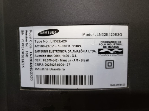 Televisão Samsung Lcd 32 Ln32e420e2g Conversor Não Enviamos