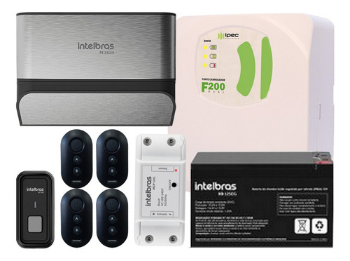 Kit Eletroíma Intelbras Fe 21150d Wi-fi 4 Contr Botao S/ Fio