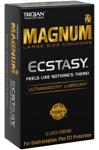 Condones Trojan Magnum Ecstasy Preservativo Ultrasuave 10 Pz