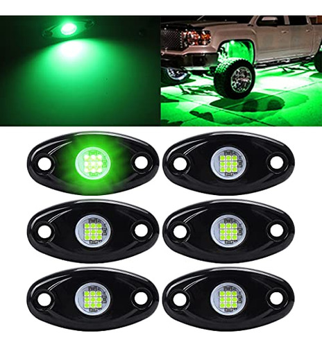 Calightskit 6 Pods Led Rock Lights Verde Para Jeep Off Road