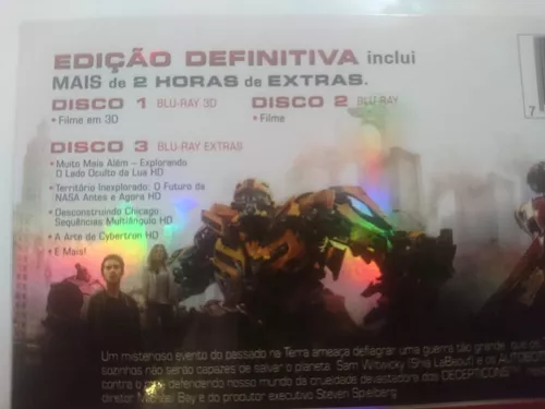 Blu-ray 3d+2d Transformers O Lado Oculto Da Lua - Completo!