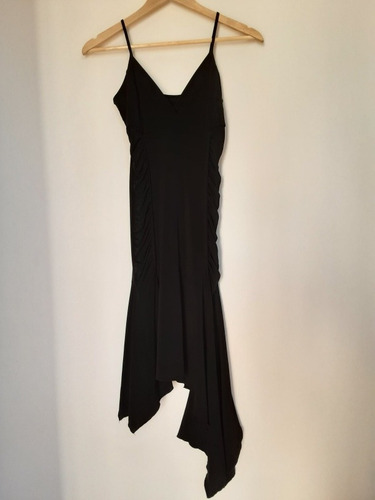 Imagen 1 de 8 de Vestido Ajustado De Lycra Color Negro, Talla S