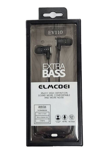 Ev110 Auricular In Ear Pure Bass Manos Libres - Escar
