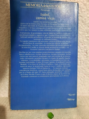 Isabel Camisa Vieja Fernando Vizcaíno Casas (Usado)