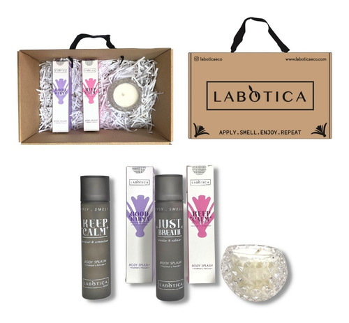 Imagen 1 de 8 de Box Regalo Día De La Madre Kit N2 Perfumes Labotica Vela 