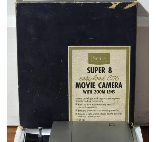 Vintage Sears C116 Super 8mm Movie Camera Easi-load