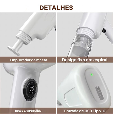Maquina De Fazer Macarrão Sem Fio Portatil Usb Recarregavel