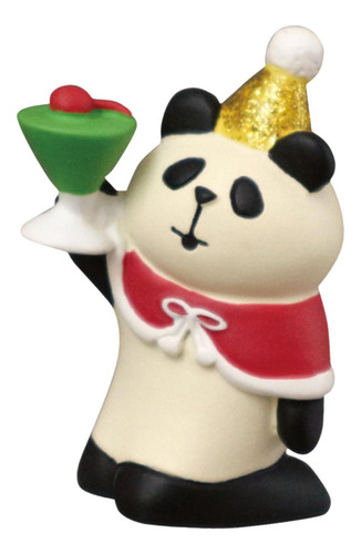 4 Estatuilla En Miniatura De Navidad, Miniestatua De Panda