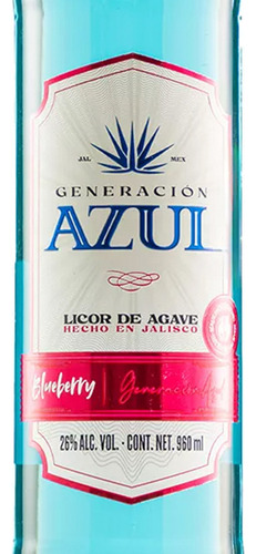Paquete De 3 Licor Generación Azul Blueberry 960 Ml