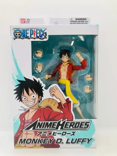 Anime Heroes Monkey D. Luffy One Piece Action Figure by Bandai 