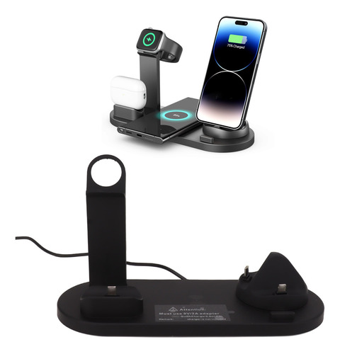 Cargador Inalambrico 3 En 1 Para iPhone/iwatch/AirPods