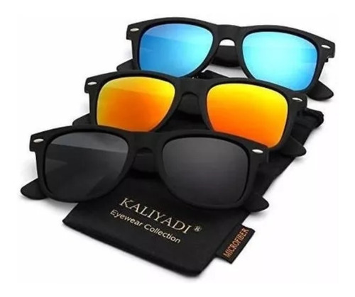3 Pack Gafas De Sol Unisex Marca Kaliyadi Con Filtro Uv