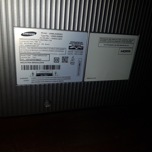 Imagem 3 de 8 de Vendo Peças Da Tv Samsung 65 Pol. Un65js8500g Leia O Anúncio