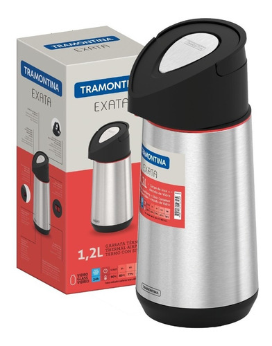 Garrafa Térmica Em Aço Inox Tramontina Exata 1,2l