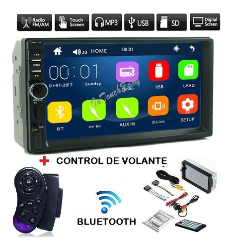 Auto Radio Full Hd 1080p Usb Sd Bt + Espejo(android) V7 2019