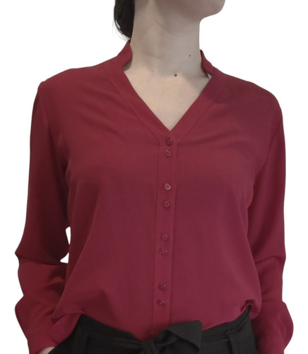 Blusa , Camisa  Bordó ¡divinas! Quedan Pocos Talles!