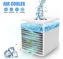 Comprar Mini ventilador de aire acondicionado para uso con enfriador de agua, luz LED de color blanco