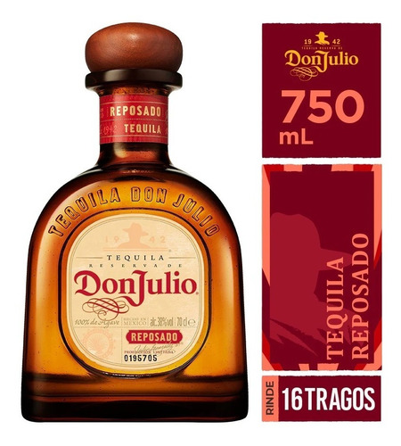 Tequila Don Julio Reposado 38% Alc 750ml