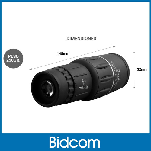 Imagen 8 de 10 de Monocular 16x52 Compacto Definicion Alcance Lentes Hd Pro