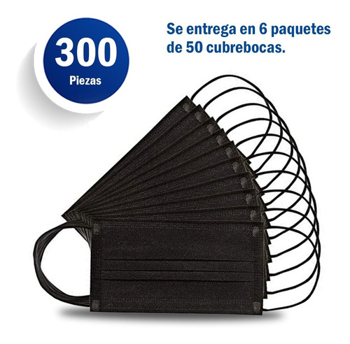 Imagen 6 de 9 de Cubrebocas Tricapa Termosellado Mascarilla Plisado 300 Pz