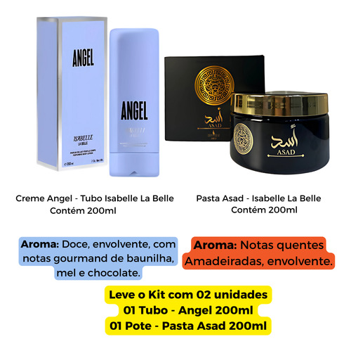 Creme Hidratante Angel E Asad 200ml Masculino Isabelle 02und Angel E Asad Kit