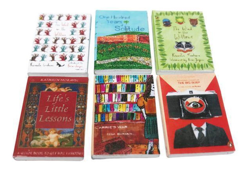 2 X 6/paquete 1:12 Casa De Muñecas Mini Libros De