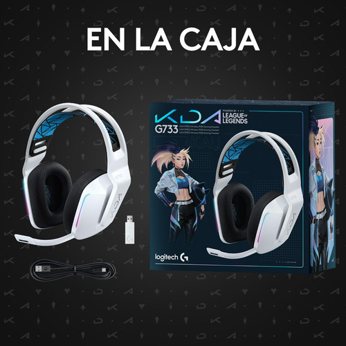 Imagen 9 de 9 de Auriculares gamer inalámbricos Logitech G Series G733 kda con luz rgb LED