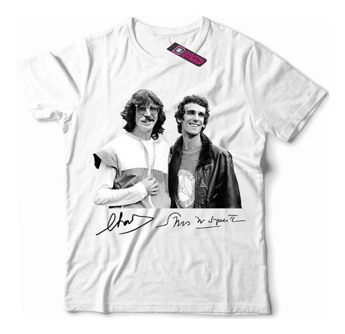 Remera Charly Garcia Luis Alberto Spinetta Firma Mb25 Dtg