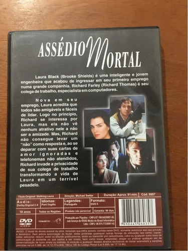 Dvd Assédio Mortal Brooke Shields Richard Thomas Raro