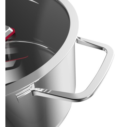 Imagen 3 de 8 de Bateria De Cocina Simple Cook Burdeos 7pzs Acero Inox