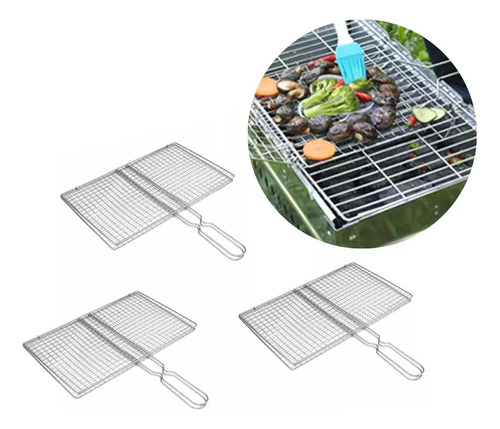 Pack Cesta Antiadherente Para Barbacoa Parilla Asados Cocina