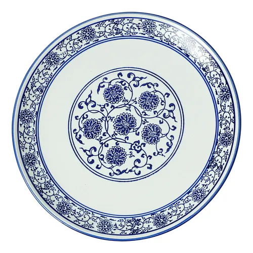 Chinese Party Platter Ceramic Dish Round