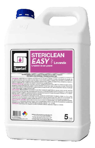 Limpia Desodor Stericlean Easy Neutro Lavanda 5 Lts Spartan