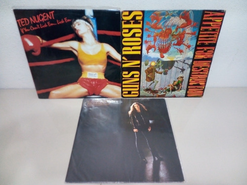 Lp Guns N Roses Apettite E Ted Nugent - Lote Discos