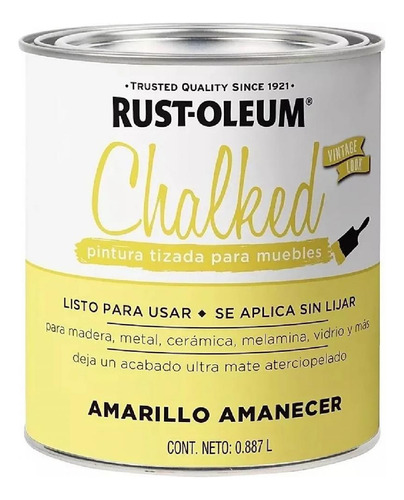 Esmalte Sintetico Chalked Tiza Rust Oleum Amarillo Amanecer 
